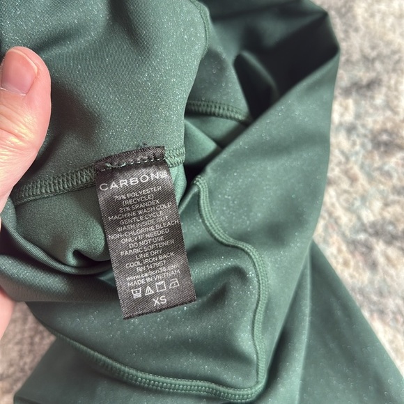 Carbon 38 Shine Powder Legging Evergreen Yoga Gym Train - Picture 7 of 10